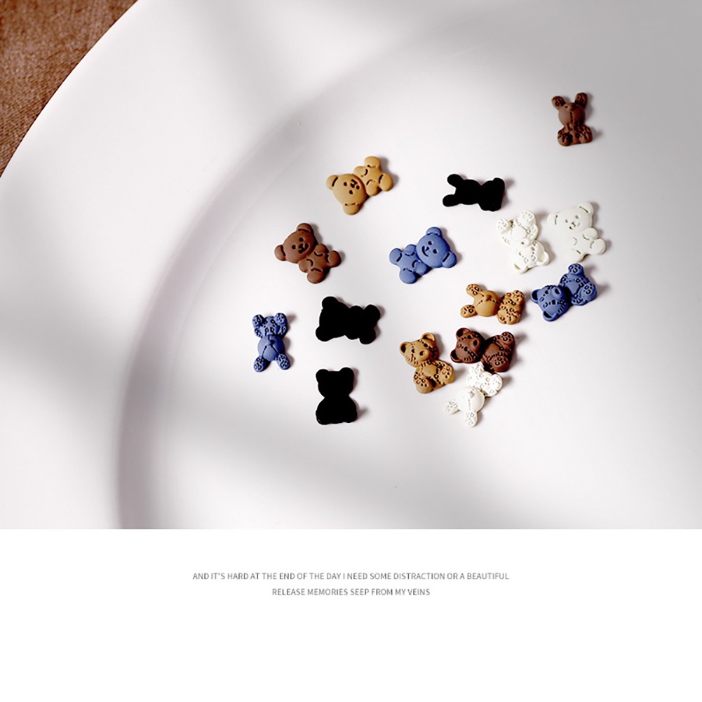 Phụ Kiện Trang Trí Móng Tay Nghệ Thuật Bằng Hợp Kim Hình Gấu Thỏ Cửa Hàng Trà Sữa Sô Cô La Phong Cách Nhật Bản