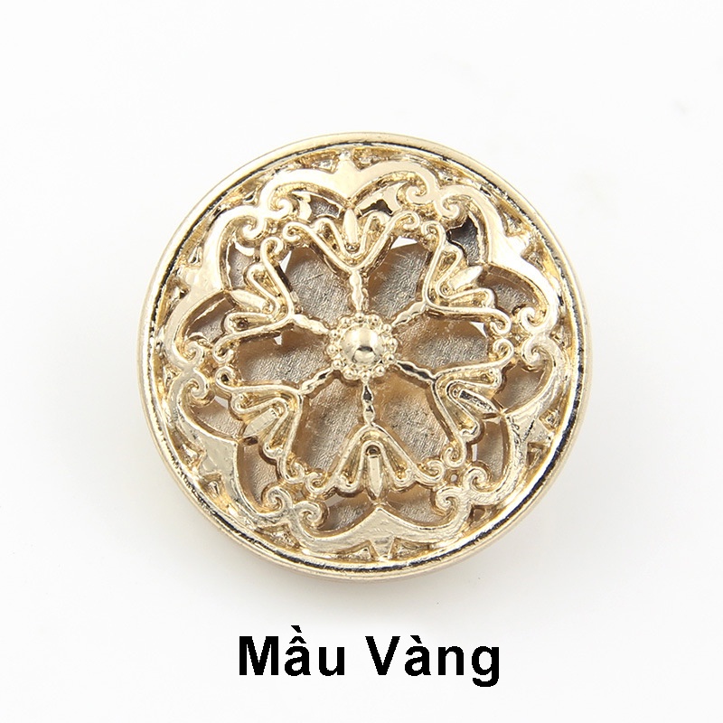 Cúc kim loại khoét rỗng phong cách vintage, phù hợp áo blazer, áo vest nam và nữ, áo khoác măng tô, áo dạ