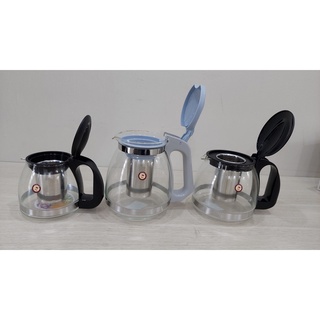 bình lọc trà thân thuỷ tinh khung inox tay cầm nhựa 700ml 1200ml 1500ml