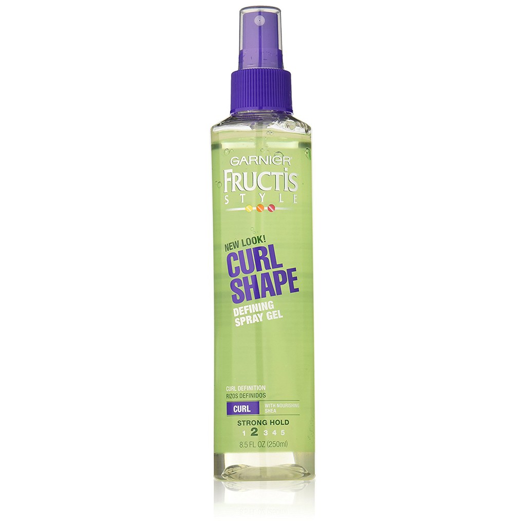 Bình keo xịt tạo hình tóc Garnier Fructis Style Curl Shape Defining Spray Gel Curly Hair 250ml (Mỹ)