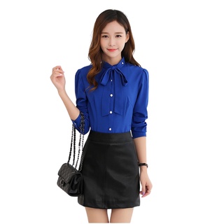 Áo Sơ Mi Cổ Cột Nơ Xinh Xắn - QA0058