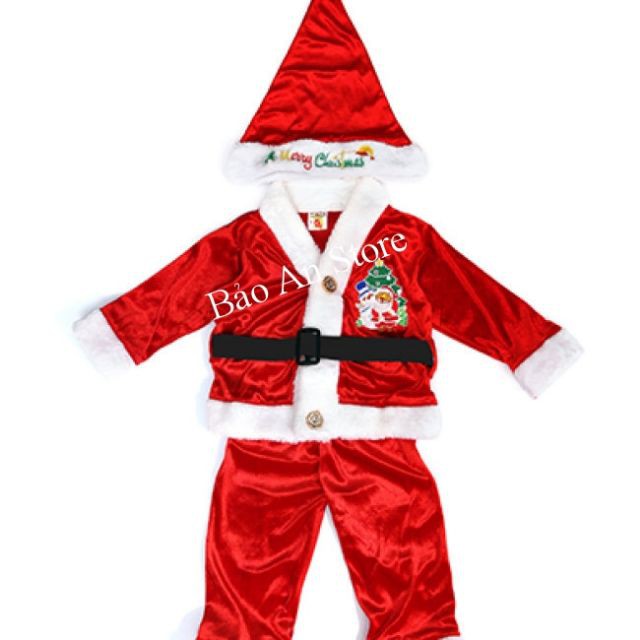 Nón nhung ông già noen thêu họa tiết giáng sinh cho bé