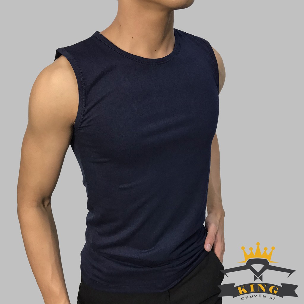 Áo ba lỗ sát nách nam KING tanktop ôm body co giãn tốt  thấm hút mồ hôi  thể thao  tập gym ( U08 )