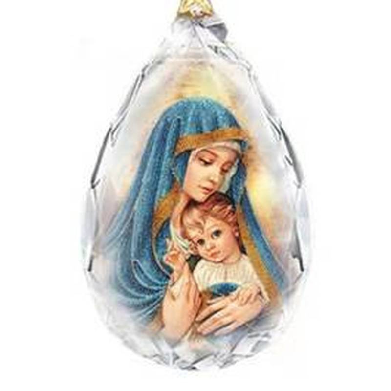 Vòng cổ Mặt Đá Pha Lê Tự Nhiên Đức Mẹ Mary Thời Trang Mới