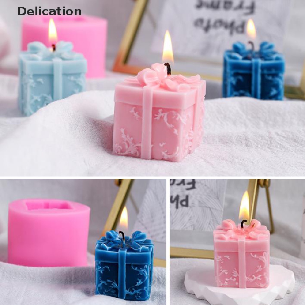 Khuôn silicon tạo hình hộp quà dùng làm xà phòng/ nến DIY đa năng