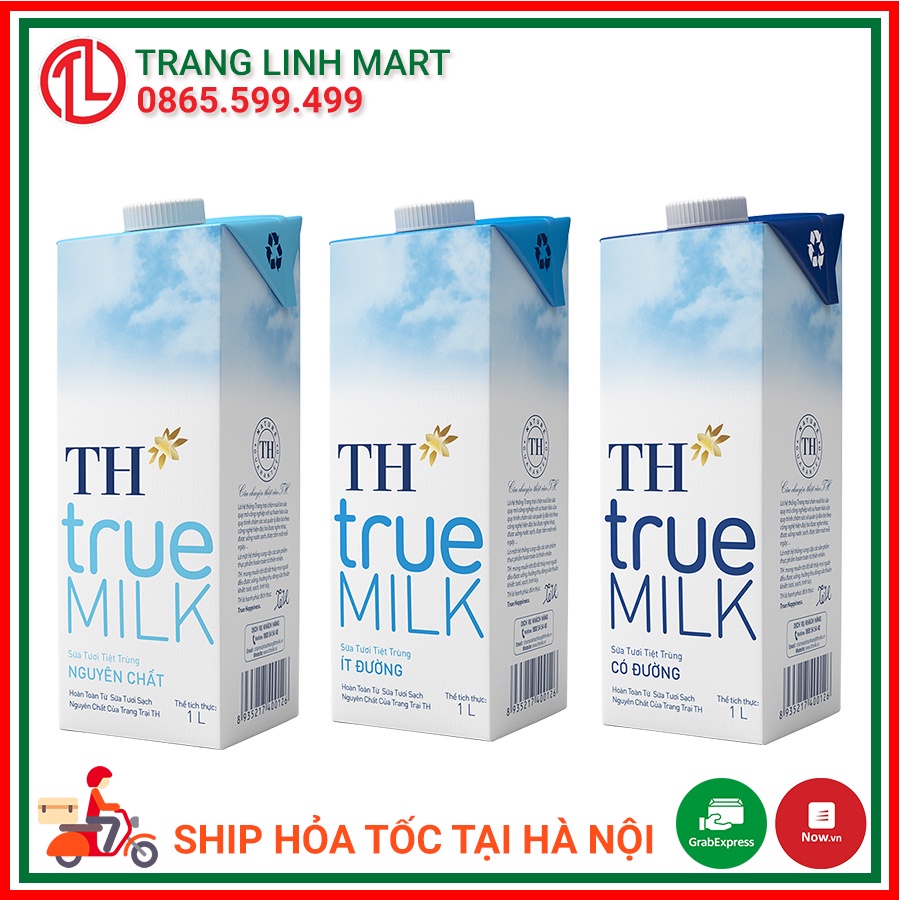 Sữa Tươi Tiệt Trùng Nguyên Chất / ít đường / có đường TH true MILK 1 L