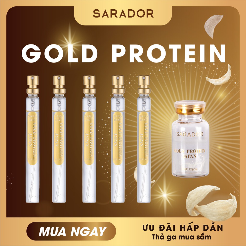 Gold Protein tinh chất vàng [Hộp 5 ống, 1 lọ chỉ protein]