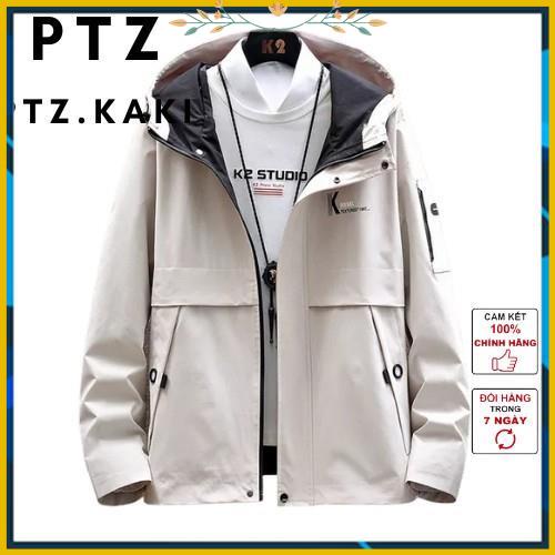 Áo Khoác Nam, Áo Khoác Kaki Hộp Unisex Form rộng Túi Hộp, Chất Kaki, May 2 Lớp KK35