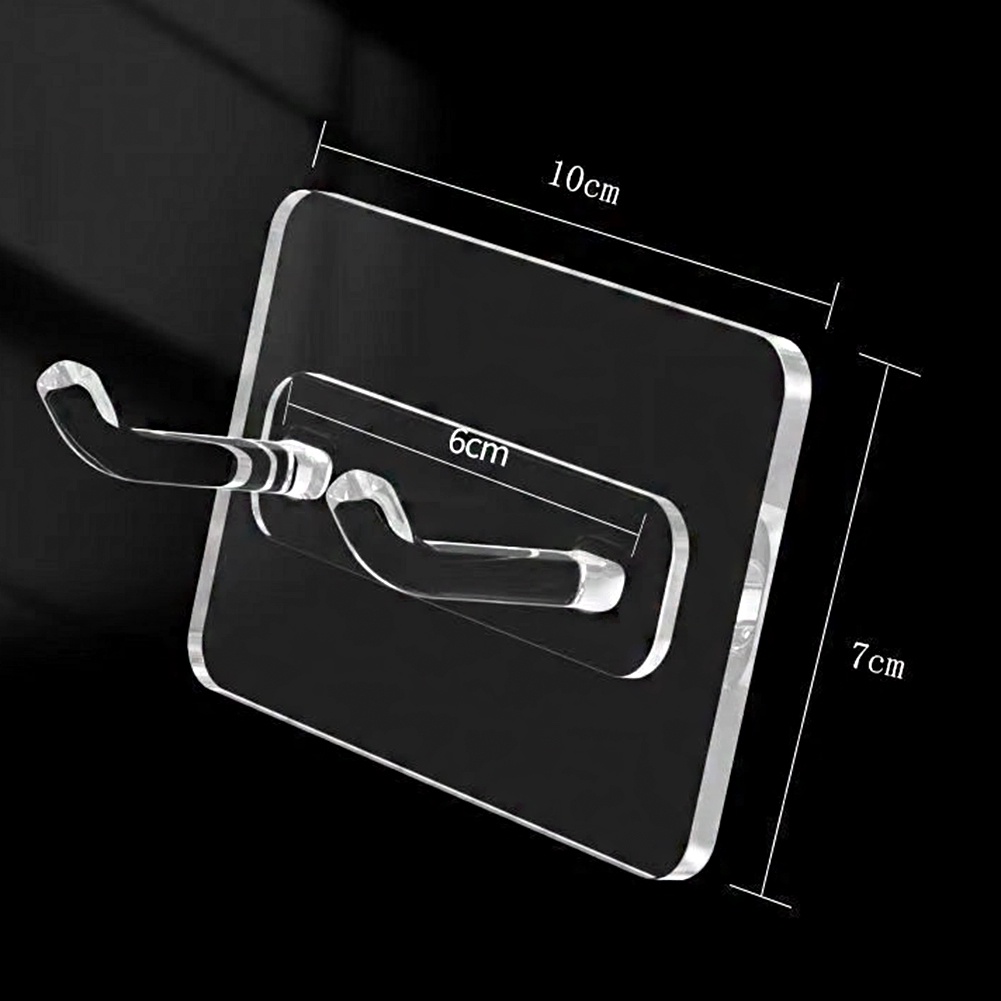 Móc Dán Tường Trong Suốt Treo Đồ Tiện Dụng Cho Nhà Bếp Nhà Tắm