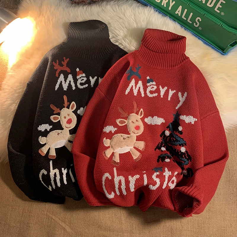 Áo sweater AOKANG cổ lọ dáng rộng dày dặn phong cách Hàn Quốc thời trang thu đông cho nam