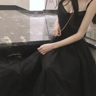 Đầm 2 dây lưới
