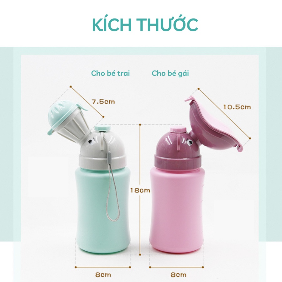 Bình Đi Tiểu Cho Bé Gái YOOTA BABY 480ml Chống Tràn Chống Hôi Tiện Lợi