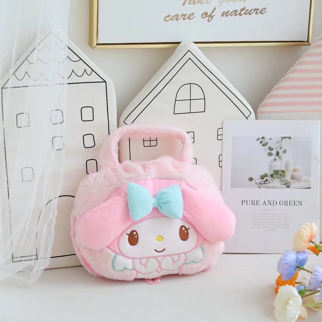 Hobby Chăn Gối Ngủ Trưa Văn Phòng Hoạt Hình Sanrio melody Nhật Bản Dễ Mang Theo