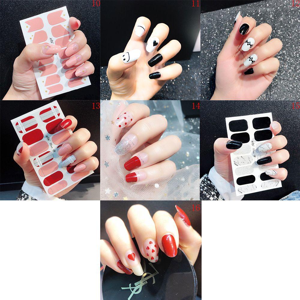 Sơn Móng Tay Tự Dính Che Phủ Toàn Diện Họa Tiết 3D