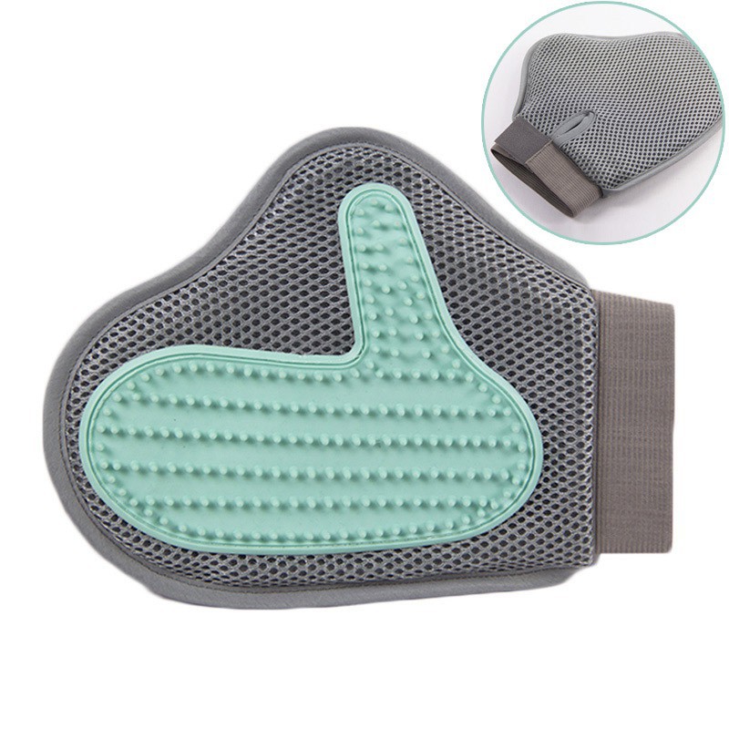 Găng tay chải lông mát xa, đi tắm cho thú cưng