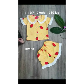 Đồ bộ pizama bé gái vải lụa từ 8_25kg