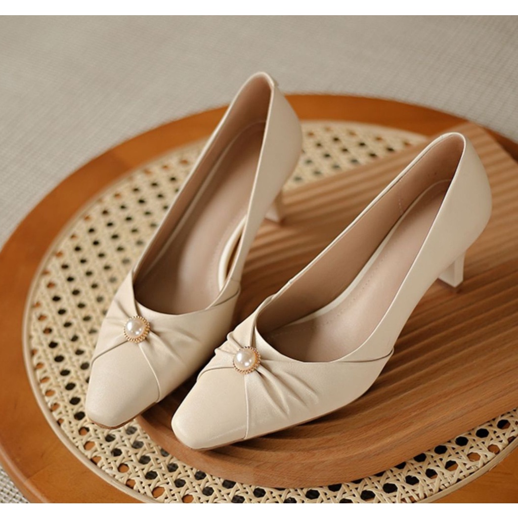 Giày cao gót nữ 5cm da mềm mẫu 2023 thời trang công sở - tiemgiaydazzling da679