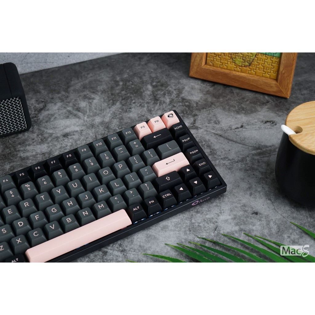  Bàn phím cơ AKKO 3084 v2 ASA – Black Pink (AKKO CS switch / Hotswap / Foam tiêu âm)