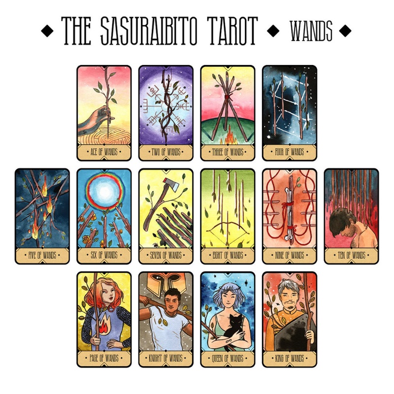 Bộ bài tarot The Sasuraibito 78 lá chất lượng cao