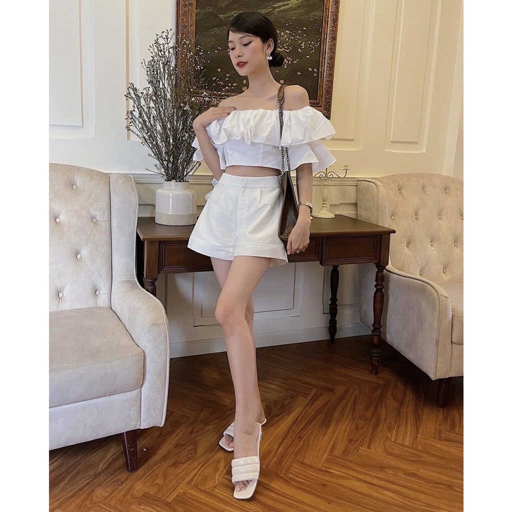 Áo trễ vai bèo phồng Hot tiktok