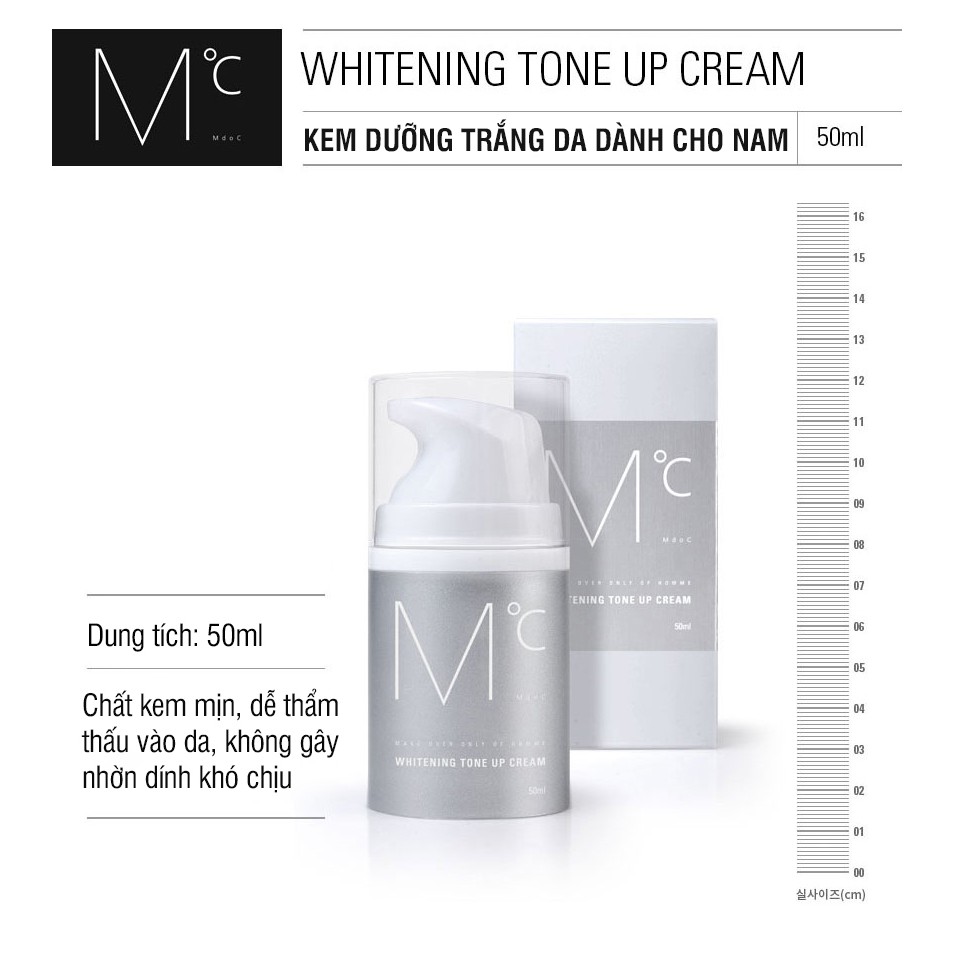 Kem dưỡng trắng da MdoC Whitening Tone Up Cream dành cho nam giới 50ml MKD02