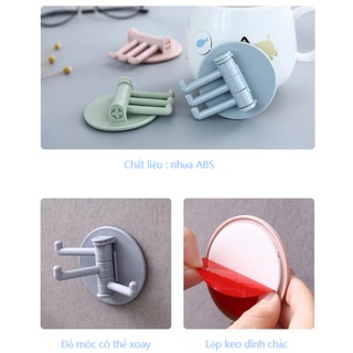 Móc treo đồ dán tường 3 chấu