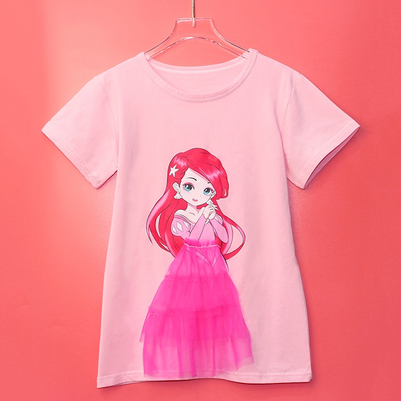 Đầm Thun 100% Cotton Mềm Mại In Hình Hoạt Hình 3d Nhiều Màu Sắc Dành Cho Bé Gái (2-8 Tuổi) 2021