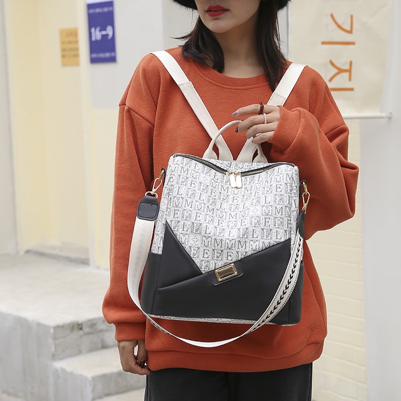 Ba Lô Nylon Chống Thấm Nước Chống Trộm Phong Cách Hàn Quốc Thời Trang Cho Nữ