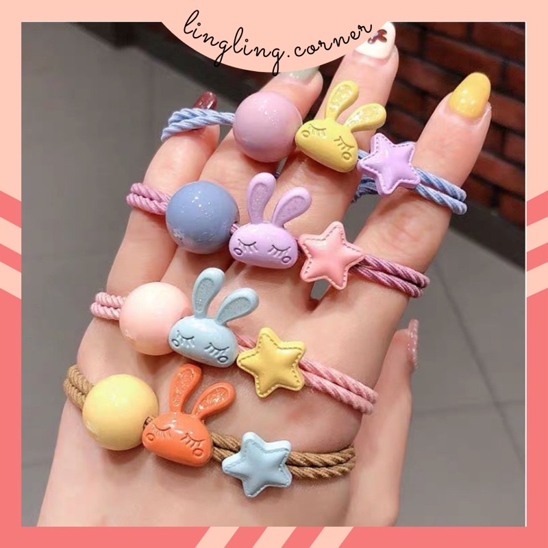 Cột tóc hình thỏ xinh xắn