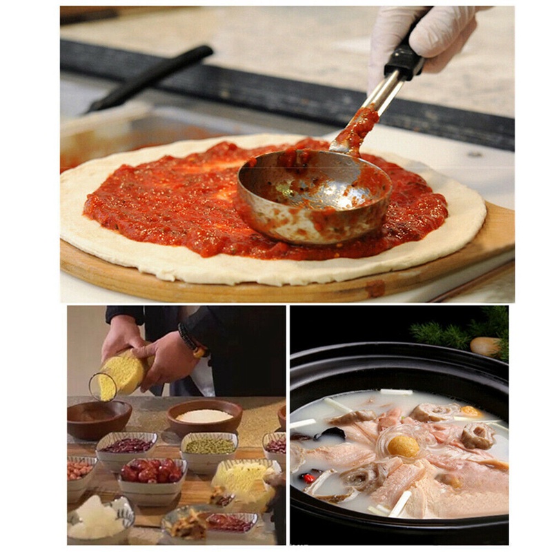 Muỗng Múc Canh Cán Dài Bằng Cao Su Chống Nóng Tiện Lợi