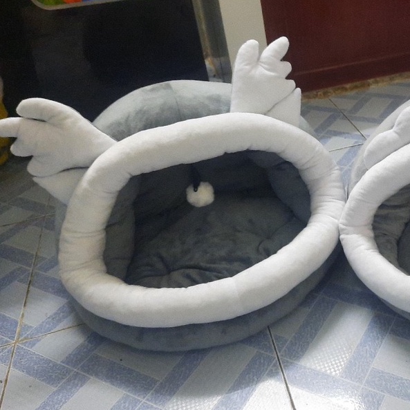 Ổ nằm cho chó mèo siêu ấm, 3 mẫu tuần lộc, sư tử, mèo xám