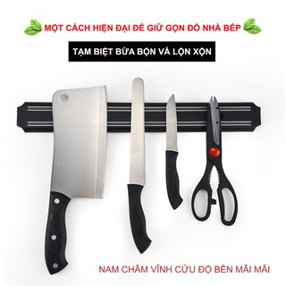 Kệ Gác Dao Thanh Nam Châm Từ Tính Cho Nhà Bếp Cao Cấp Giá Rẻ Siêu Hít Cực Kì Chắc Chắn - 33cm và 50cm
