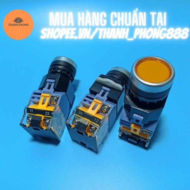 Nút Nhấn Nhả Có Đèn Phi 22 CML LA39-11D Xanh Đỏ Vàng