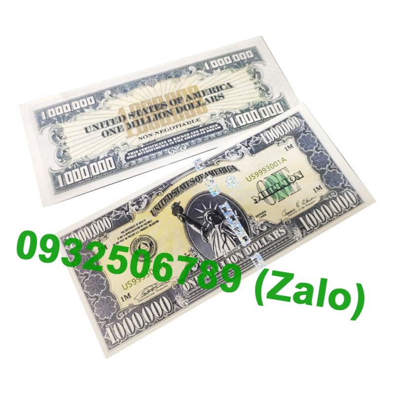 Tiền lưu niệm 1 triệu USD dạ quang; có dây bảo an biến đổi phát quang
