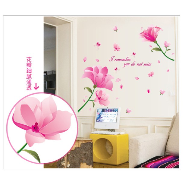 Decal trang trí đóa hoa hồng