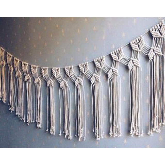 Dây trang trí macrame dây treo trang trí rèm phong cách boho