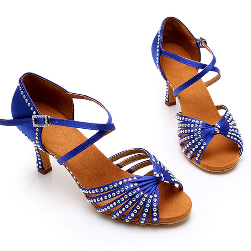 Giày khiêu vũ Latin chuyên nghiệp cao 7cm thời trang cho nữ