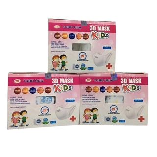 Khẩu  Trang Y Tế Trẻ Em 3D Mask Kids Tuấn Huy Kháng Khuẩn Lọc Bụi Bảo Vệ Sức Khẻo Cho Bé Hộp 50 Chiếc