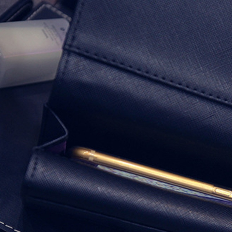 Youyo Ví Da Pu Đựng Điện Thoại Thẻ Đính Đinh Tán Thời Trang Trẻ Trung Dành Cho Nữ