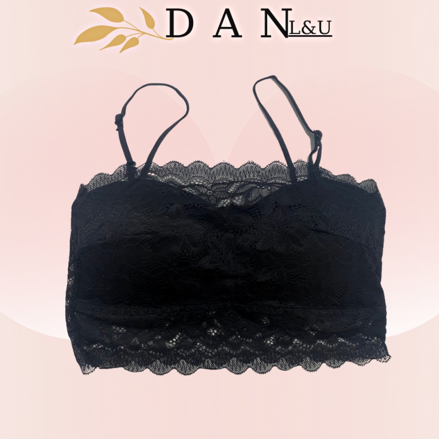 Áo Lót Ngực Bra Cotton Phối Ren Mềm Mại Co Dãn DAN L&amp;U 9001