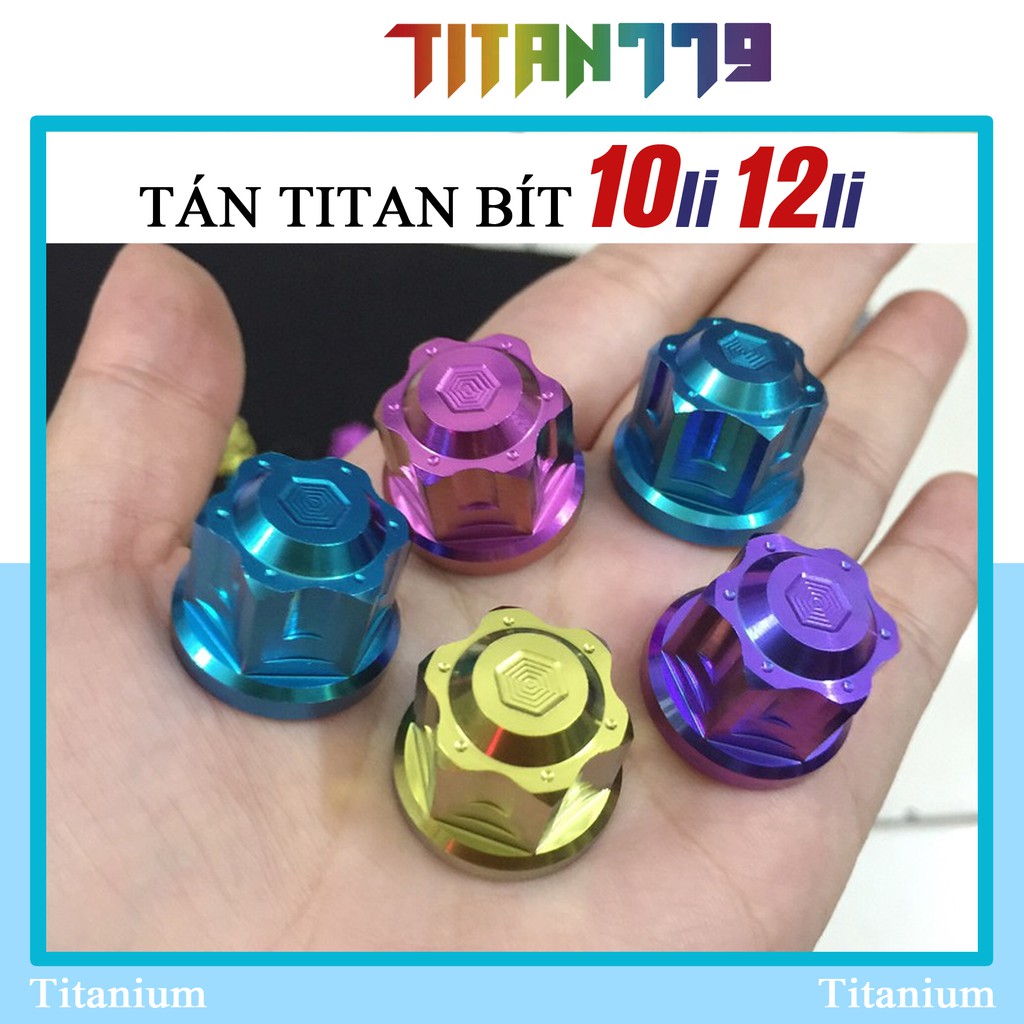 (70) Tán Titan Gr5 8li 10li 12li nắp bít bắt cốt trước, gác chân các dòng xe 10 li 12 li