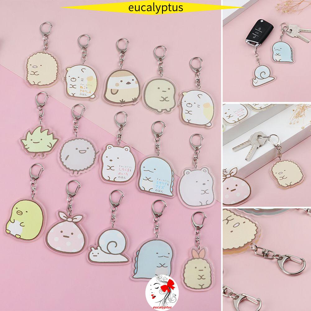 Móc khóa hai mặt acrylic trong suốt hình sumikko gurashi dễ thương
