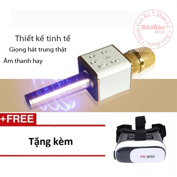 Micro kèm loa bluetooth Q7 tặng kính thực tế ảo VR BOX