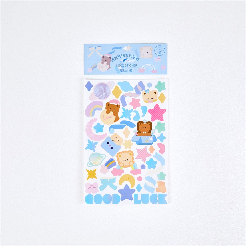 Miếng dán trang trí sổ lưu niệm họa tiết đáng yêu imoda