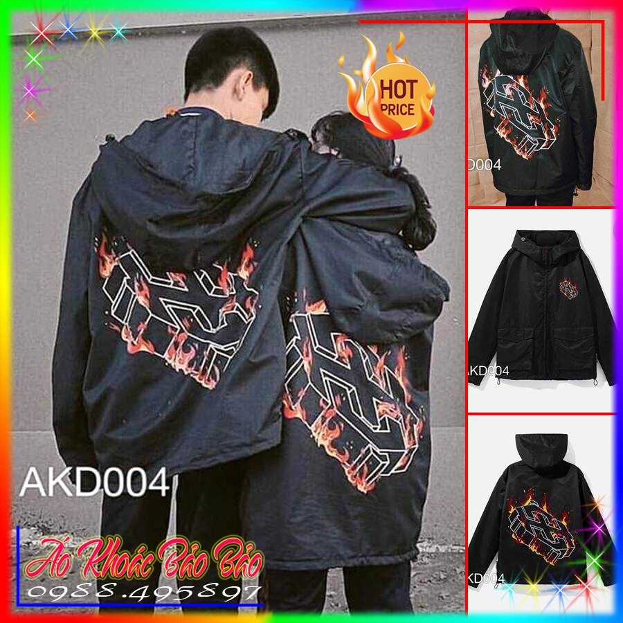 ÁO KHOÁC DÙ Logo Lửa - M480 [Kèm Ảnh Thật]