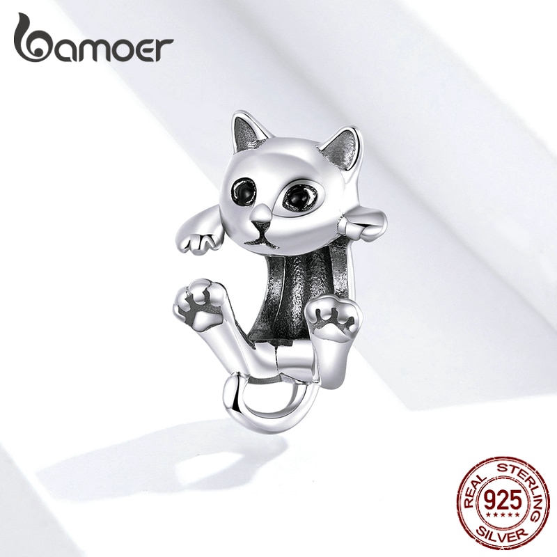 Hạt charm mèo con Bamoer cho vòng tay 3mm BSC208
