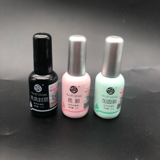 Sơn gel base top cứng móng hoa hồng 15ml và 20ml