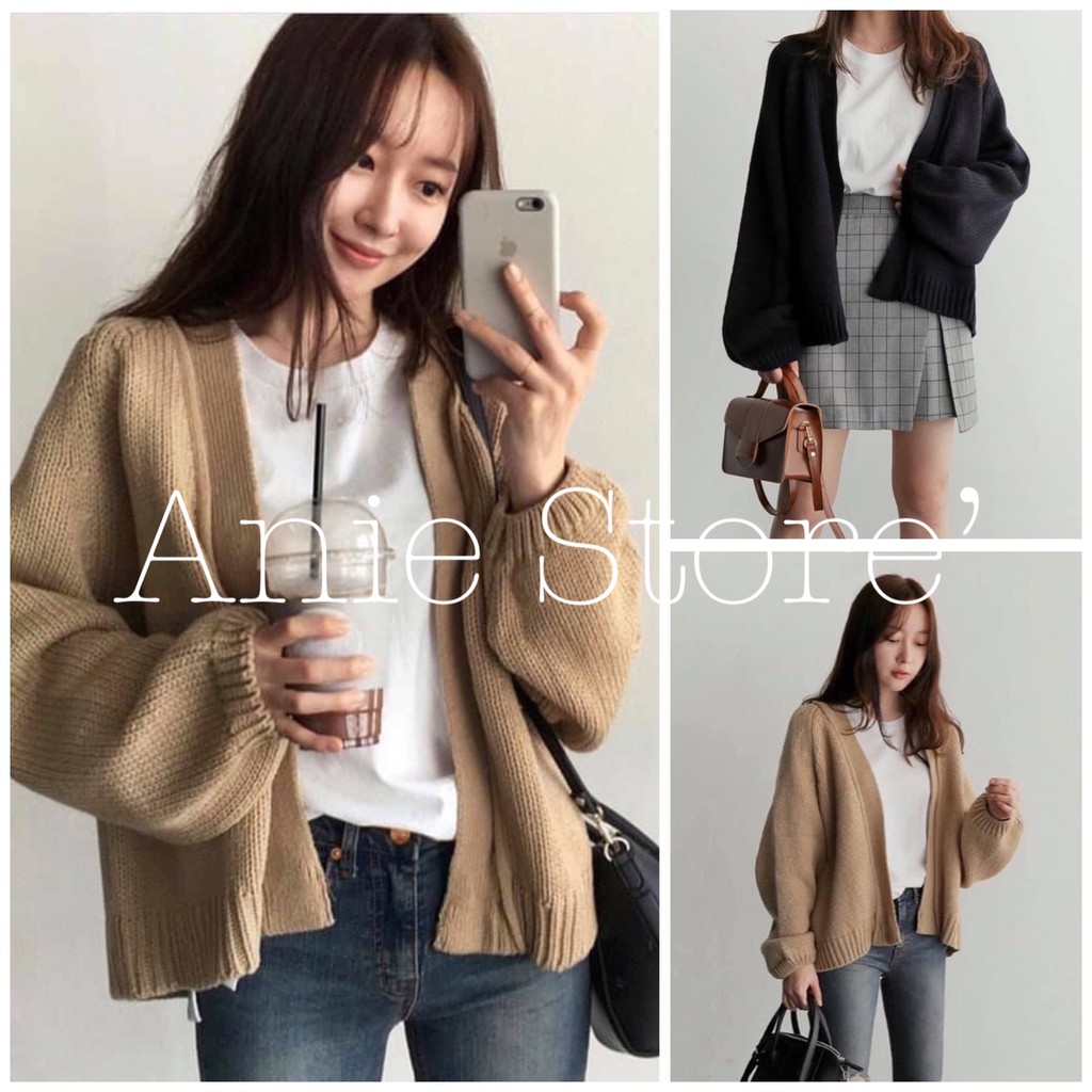 Áo Cardigan Nữ Len Dày Dáng Rộng 🦋 Áo Khoác Nữ Dáng Dài 3 Màu 🦋 | BigBuy360 - bigbuy360.vn