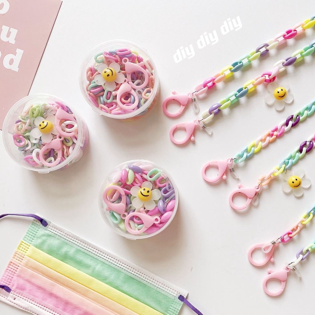 Mới Dây Đeo Cổ Mặt Hình Hoa Cúc Bằng acrylic Màu Kẹo Sáng Tạo