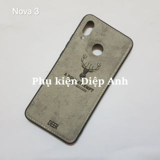 Huawei Nova 3 | Ốp lưng dẻo tpu vải jaen đầu hươu deer